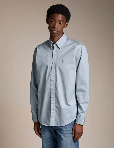 Boss Regular Fit Pure Cotton Shirt Dark Grey