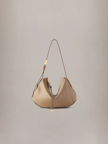 WOMEN - WOMEN'S BABY BISCOTTO SHOULDER BAG - Taupe