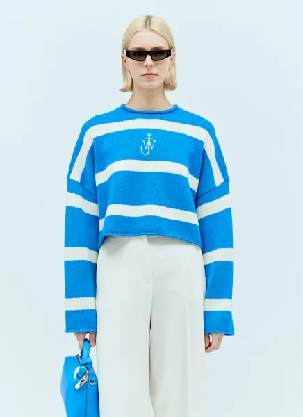 Cropped Anchor Sweater