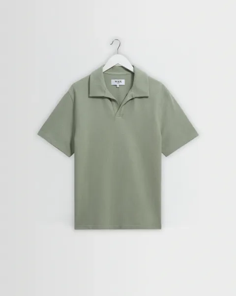 Atwood - Sage Textured Organic Cotton Polo Shirt