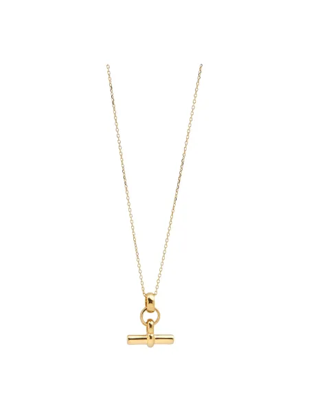 Mini Gold T-Bar On Trace Chain 18kt gold