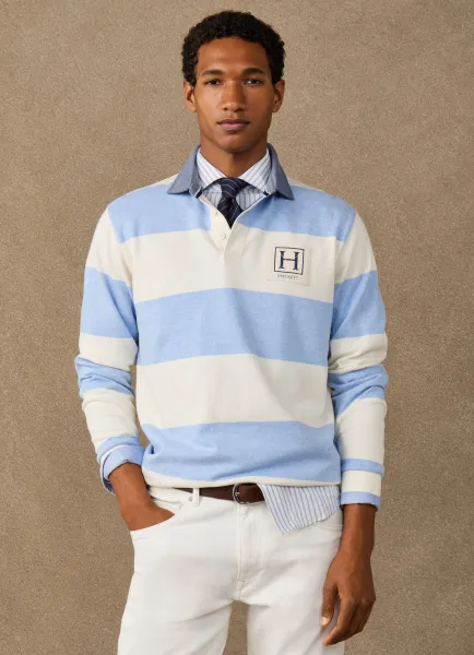 Branded H Striped Rugby Shirt