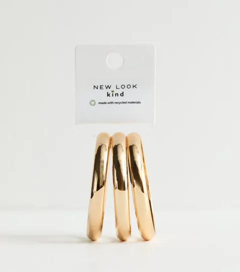 New Look Pack Of 3 Gold Tone Bangles