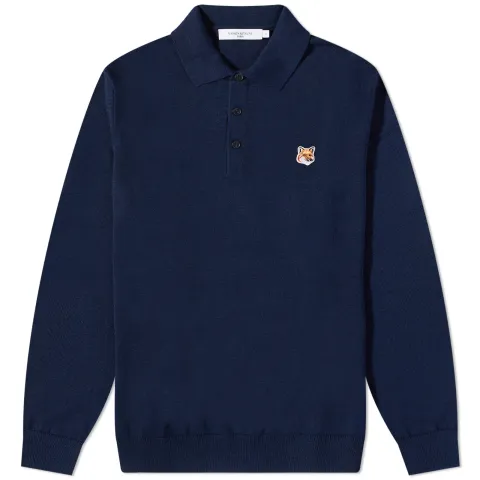 Fox Head Patch Knitted Polo