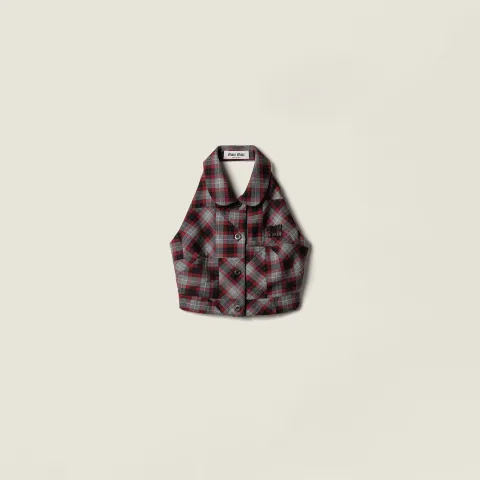 Tartan patchwork top
