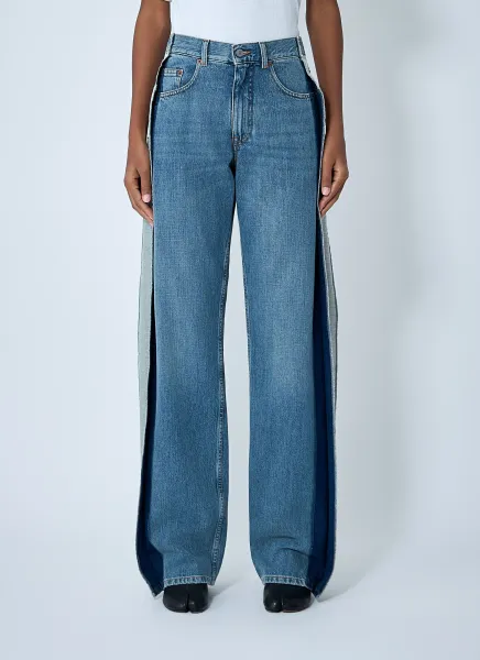 Contrast Panel Jeans