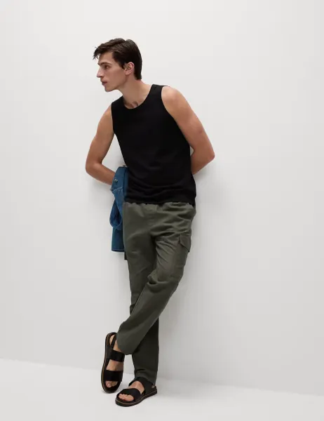 Marks & Spencer Pure Cotton Tank Top Black