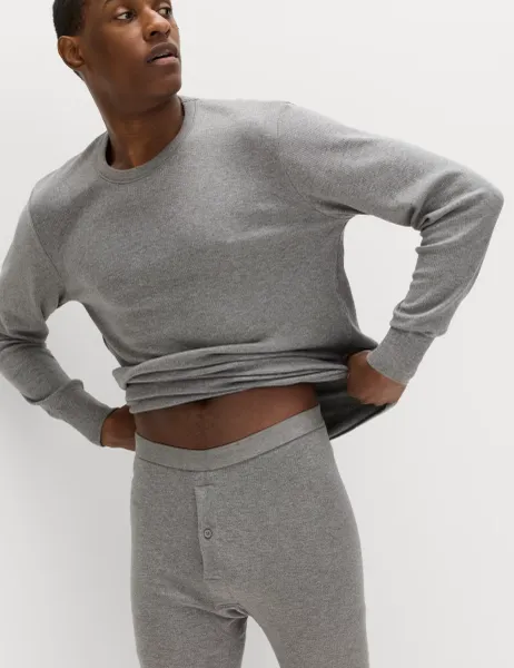 Marks & Spencer Heatgen Medium Thermal Long Sleeve Tops Grey