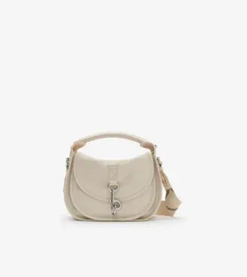 Small B Clip Messenger Bag in Soap beige - Women, Leather