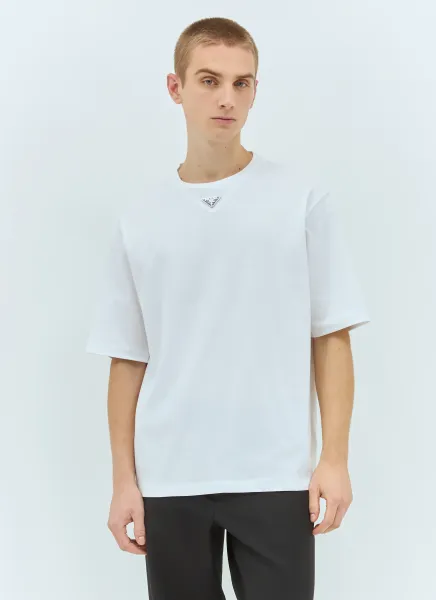 Logo Plaque Cotton T-Shirt