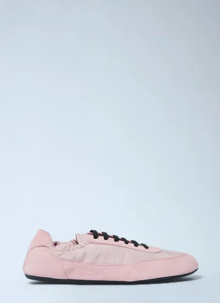 Collapse Re-Nylon And Suede Sneakers