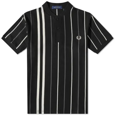 Striped Henley Polo