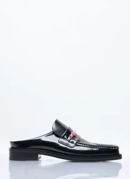 Beaded Square-Toe Mule