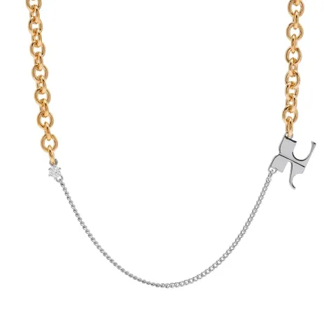 Courrèges Logo Chain Necklace