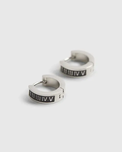 River Island Numerals Hoop Earrings