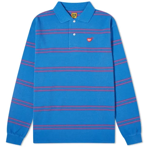 Long Sleeve Striped Polo Shirt