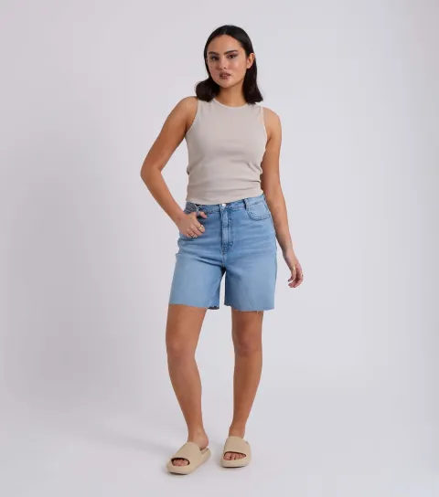 Women's Mid Blue Bermunda Shorts