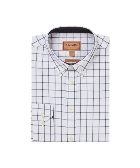 Schöffel Country Halesworth Tailored Shirt - Blue Check
