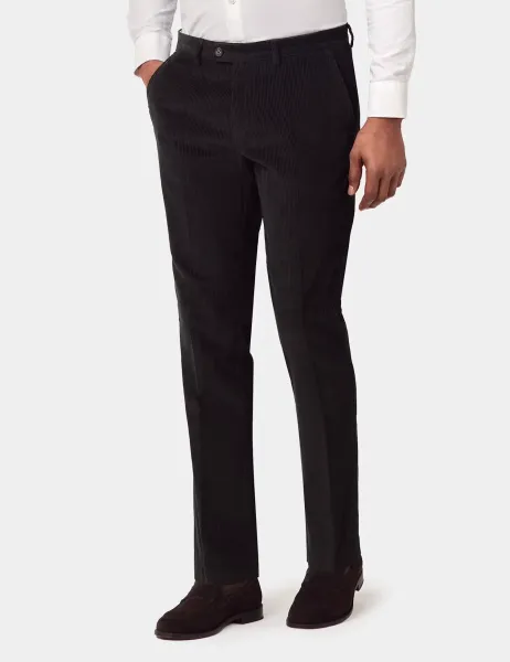 Hawes & Curtis Regular Fit Pure Cotton Corduroy Chinos Dark Green