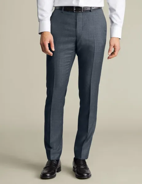Charles Tyrwhitt Slim Fit Pure Wool Suit Trousers Grey