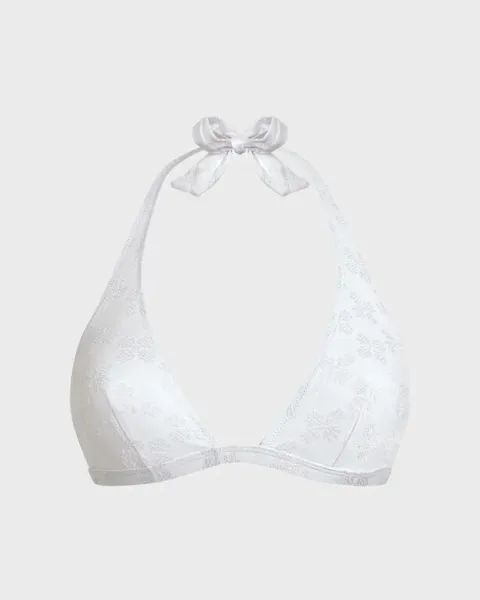 Vilebrequin Women Halter Bikini Top Turtle Monogram Jacquard