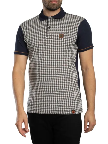 Trojan Houndstooth Panel Polo Shirt