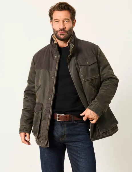 FatFace Cotton Rich Utility Jacket Brown