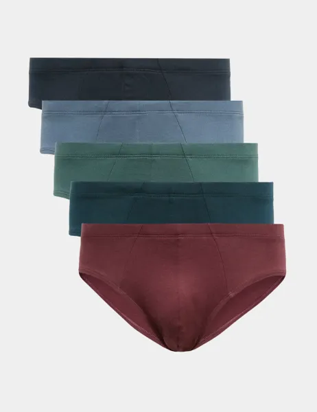 Marks & Spencer 5 Pack Pure Cotton Slips Multi