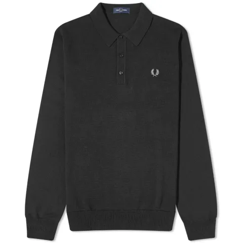 Long Sleeve Knit Polo