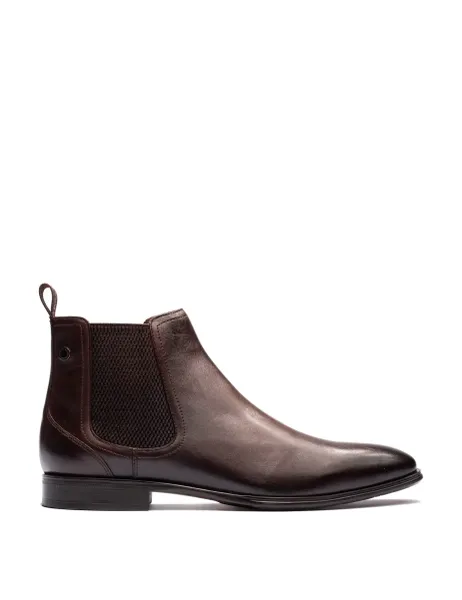 Base London Leather Chelsea Boots Brown