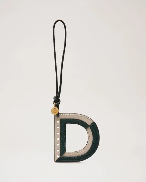 Bi-Colour Leather Keyring- D