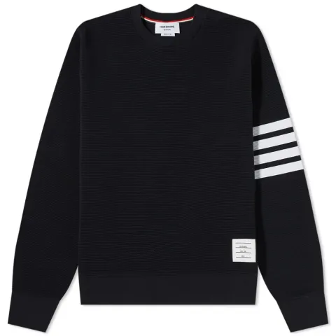 Ottoman Rib 4 Bar Crew Sweat