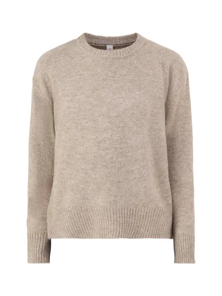 Only Wool Blend High-Low Crew Neck Jumper