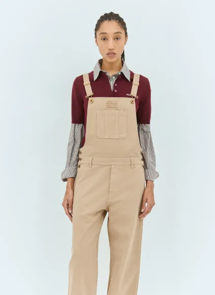 Logo Embossed Overalls