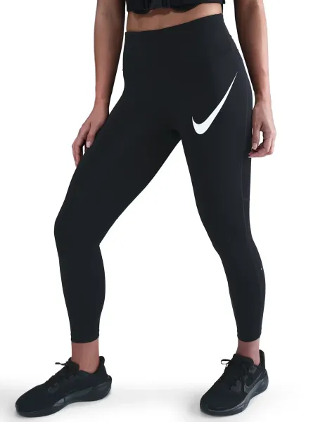 Nike Tempo Swoosh Run High Waisted 7/8 Leggings Black