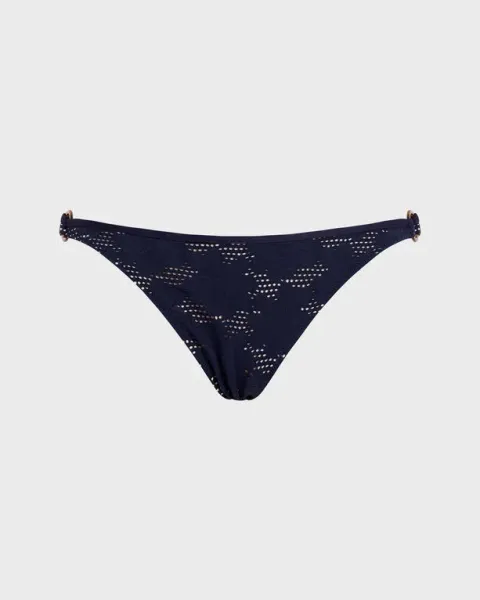 Vilebrequin Women Mini Brief Bikini Bottom Jacquard Fleur Broderie Anglaise