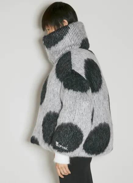 Oversized Short Polka Dot Down Coat