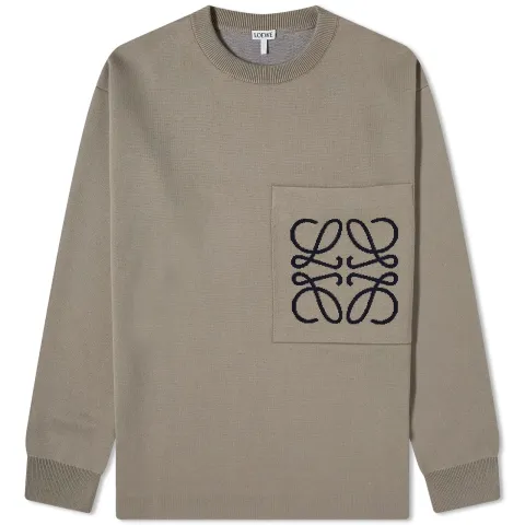 Anagram Pocket Crew Neck Jumper