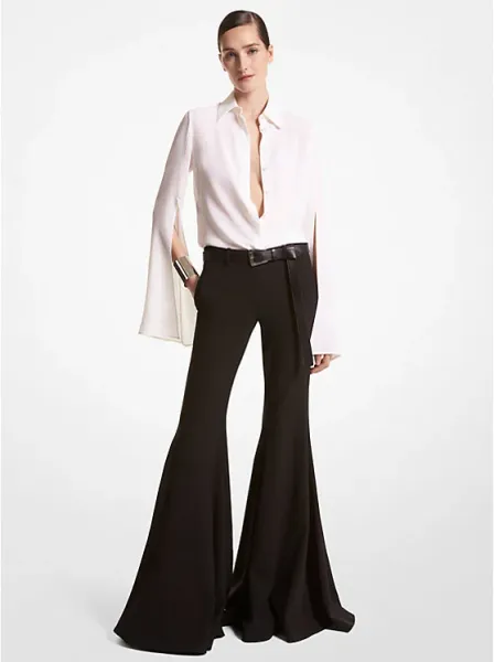 Michael Kors Joplin Wool Bell-Bottom Trousers