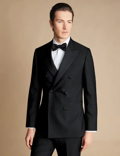 Charles Tyrwhitt Slim Fit Pure Wool Suit Jacket Black