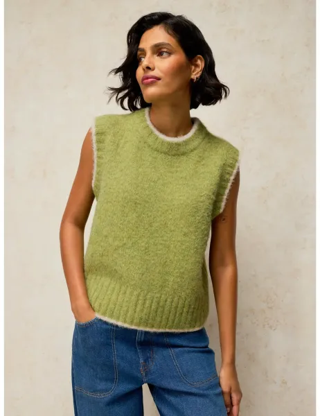 White Stuff Knitted Vest with Wool