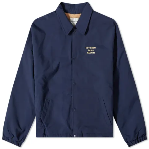 Drôle de Monsieur Not From Paris Fleece Lined Coach Jacket