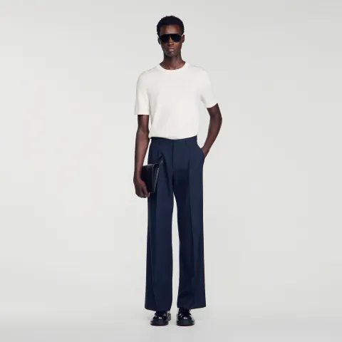Wool suit trousers