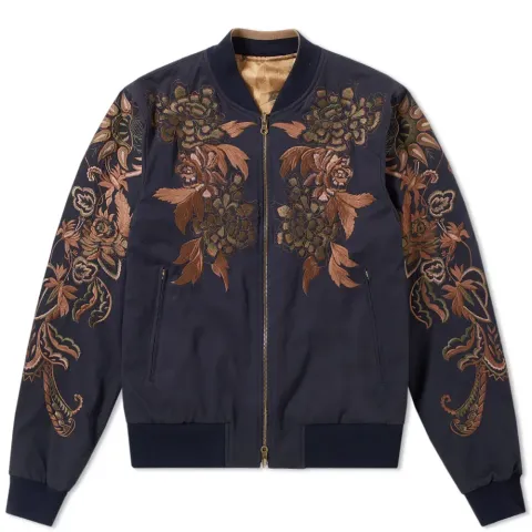 Reversible Embroidered Bomber Jacket
