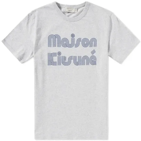 Maison Kitsuné Stripe Text Tee