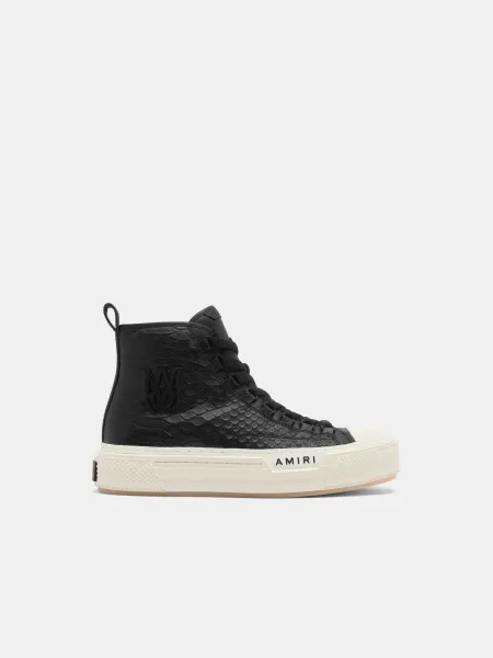 PYTHON EMBOSSED MA COURT HI - Black