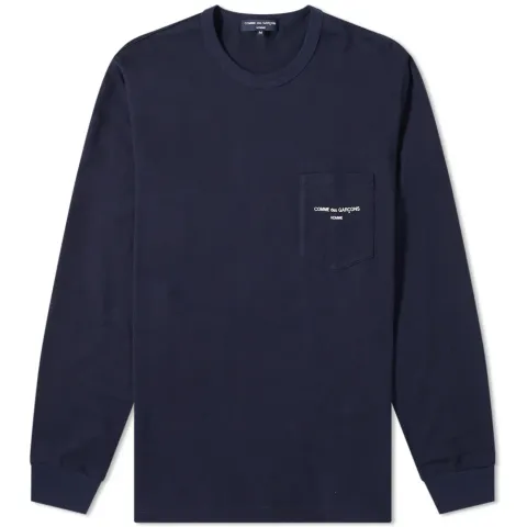Comme des Garcons Homme Long Sleeve Logo Pocket Tee
