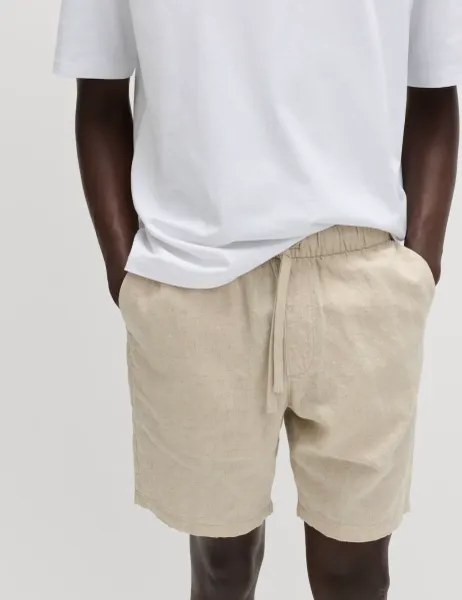 Marks & Spencer Linen Rich Shorts Natural Mix