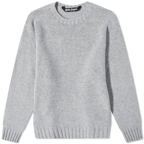 Curved Logo Crew Knit