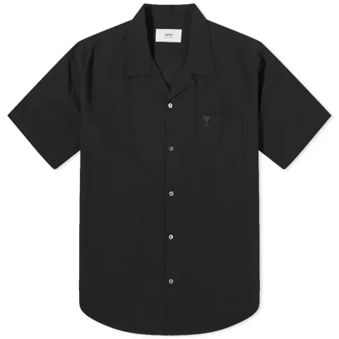 Tonal Logo Camp Collar Shirt